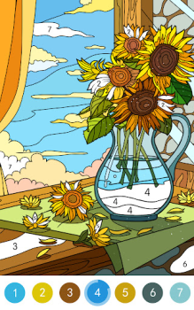 Download Daily Coloring Paint by Number Table games for Android screenshot 2