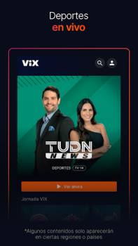 Download ViX: TV, Deportes y Noticias Entertainment for Android screenshot 3