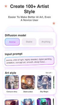 Download Anime Art - AI Art Generator Art and design for Android screenshot 2