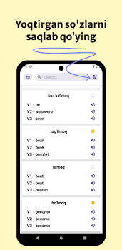 Download Noto'g'ri fe'llar jadvali Education for Android screenshot 2