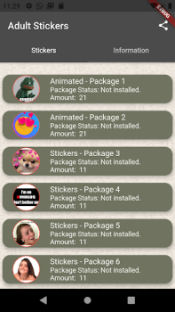 Download Sex Stickers Contact for Android screenshot 2