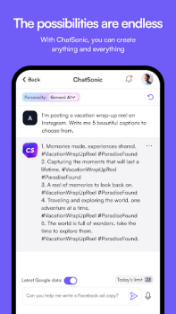 Download ChatSonic: Super ChatGPT App Work for Android screenshot 7