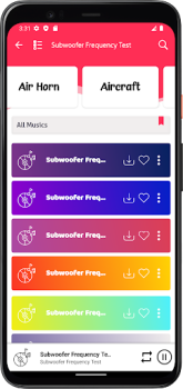 Download Subwoofer Frequency Test Music and audio for Android screenshot 5