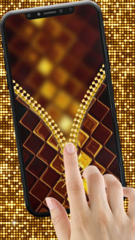 Download Gold Zipper Screen Lock Personalization for Android screenshot 4