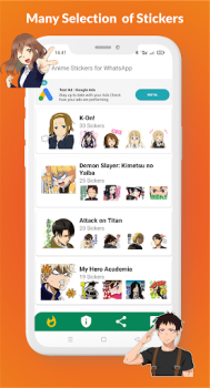 Download Anime Stickers for WhatsApp Personalization for Android screenshot 5