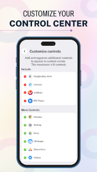 Download iOS 17 - Control Center App Personalization for Android screenshot 2