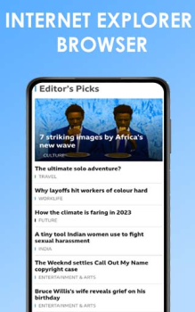 Download Web Browser- Internet Explorer Contact for Android screenshot 3