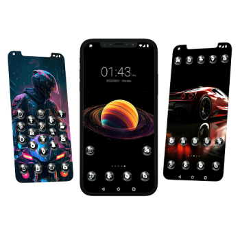 Download Black Icon Pack Personalization for Android