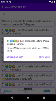Download Listas IPTV 593 EC Entertainment for Android screenshot 5