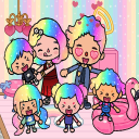 Download  Toka Boka Rainbow Hair Girl