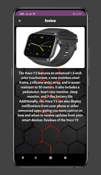 Download Hoco Y3 Smart Watch App Guide Tools for Android screenshot 2