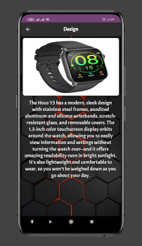 Download Hoco Y3 Smart Watch App Guide Tools for Android screenshot 4