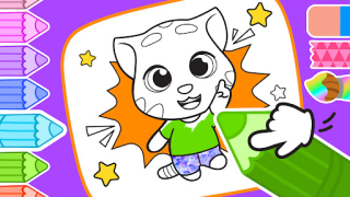 Download Talking Ginger Coloring Education for Android screenshot 7