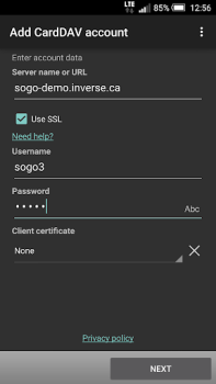 Download CardDAV-Sync free Work for Android screenshot 2