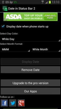 Download Date Status Bar 2 Work for Android screenshot 2