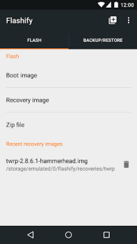 Download Flashify (for root users) Tools for Android