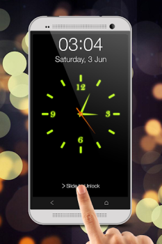 Download Glowing Clock Live Locker Personalization for Android screenshot 4