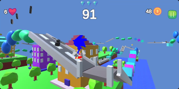 Download Blue Hedgehog Dash Run 3D v2 Adventure for Android screenshot 3