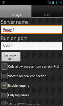 Download Proxy Server Tools for Android screenshot 2