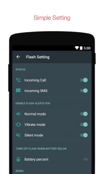 Download Flash Alerts on Call and SMS Tools for Android screenshot 2