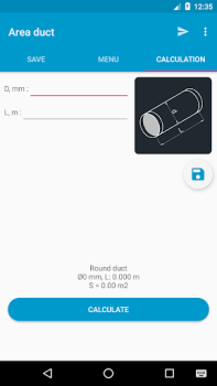 Download Area duct HVAC Tools for Android screenshot 2