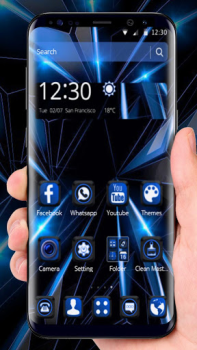 Download Black Blue Future Theme Personalization for Android screenshot 5