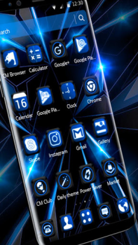 Download Black Blue Future Theme Personalization for Android screenshot 6