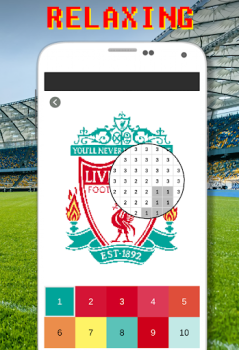 Download Football Logo Coloring By Number Puzzles for Android screenshot 2