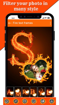 Download Fire Text Photo Frames App Photo for Android screenshot 5