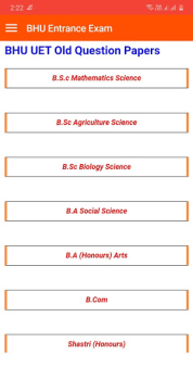 Download BHU Entrance Exam Education for Android screenshot 5