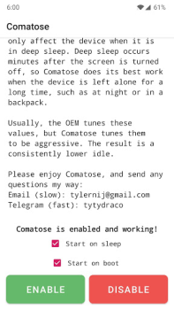 Download Comatose — Android Deep Sleep Tools for Android screenshot 2