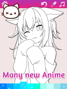 Download Anime Manga Coloring Pages wit Table games for Android screenshot 4