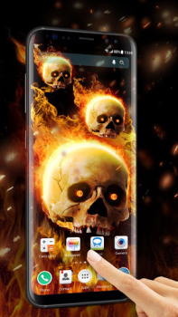 Download Flaming Skull Live Wallpaper for Free Personalization for Android screenshot 2