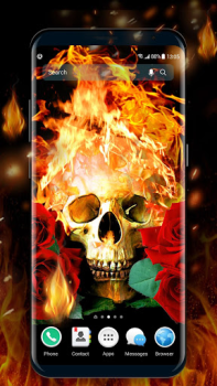 Download Flaming Skull Live Wallpaper for Free Personalization for Android screenshot 3