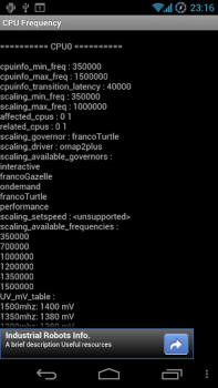 Download CPU Frequency Tools for Android screenshot 2