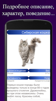 Download Породы кошек. Справочник пород Books and Reference for Android screenshot 3