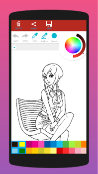 Download Anime Coloring Book for Adults Art and design for Android screenshot 6