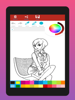 Download Anime Coloring Book for Adults Art and design for Android screenshot 7
