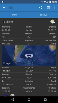 Download ISS Detector Satellite Tracker Education for Android screenshot 3