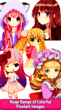 Download Anime Manga Pixel Art Coloring Entertainment for Android screenshot 2