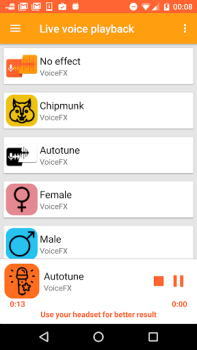Download VoiceFX - Voice Changer with v Entertainment for Android screenshot 5
