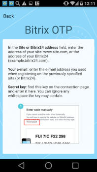 Download Bitrix24 OTP Tools for Android screenshot 4