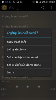 Download Crying sounds Personalization for Android screenshot 2