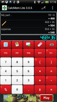 Download Calculator Mem Lite Work for Android screenshot 2