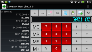 Download Calculator Mem Lite Work for Android screenshot 4