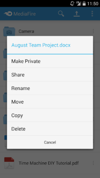 Download MediaFire Work for Android screenshot 2