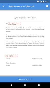 Download Zoho Sign - Fill & eSign docs Work for Android screenshot 4