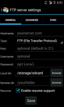 Download AndFTP (your FTP client) Tools for Android screenshot 3