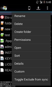 Download AndFTP (your FTP client) Tools for Android screenshot 5