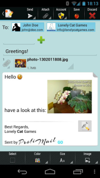 Download ProfiMail Go - email client Contact for Android screenshot 4